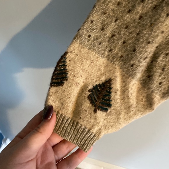 Vintage Woolrich Reindeer & Christmas Tree Fair Isle Wool Sweater - Picture 4 of 9